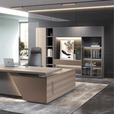 Beckett-C Executive Office Wooden Storage Cabinet Bookcase
